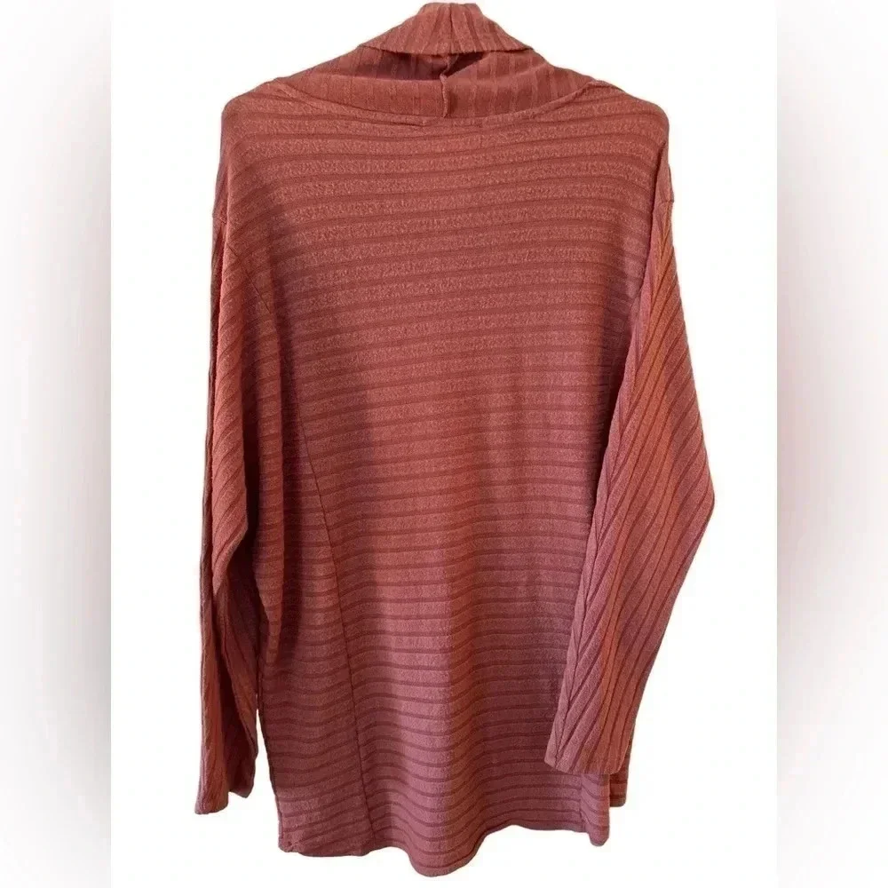 Retrology mauve long sleeved cowl neck sweater
